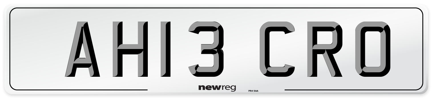 AH13 CRO Number Plate from New Reg